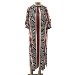 Anthropologie McKenzie Mock Neck Short Sleeve Pullover Tunic‎ Muumuu Dress Small
